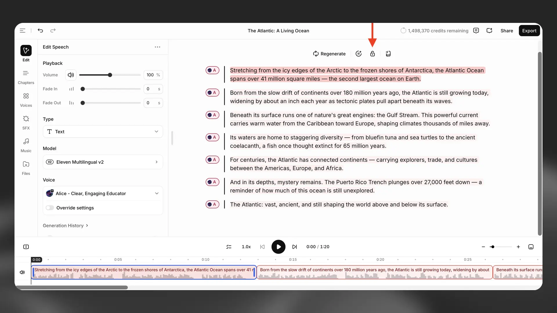 Lock paragraph Button