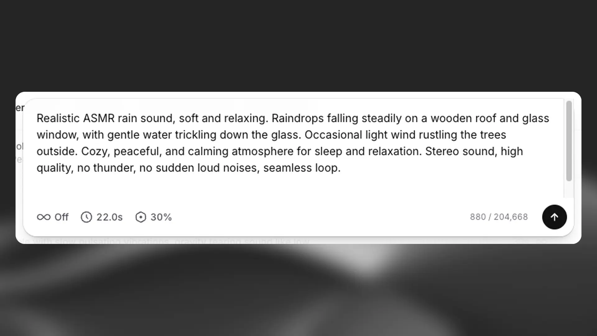 Sound effects settings