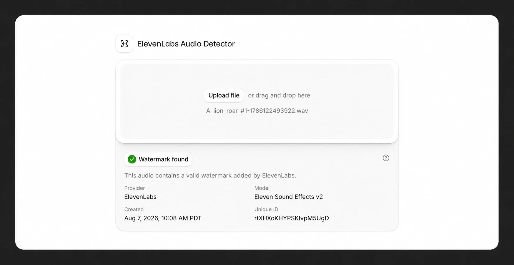 Audio detector