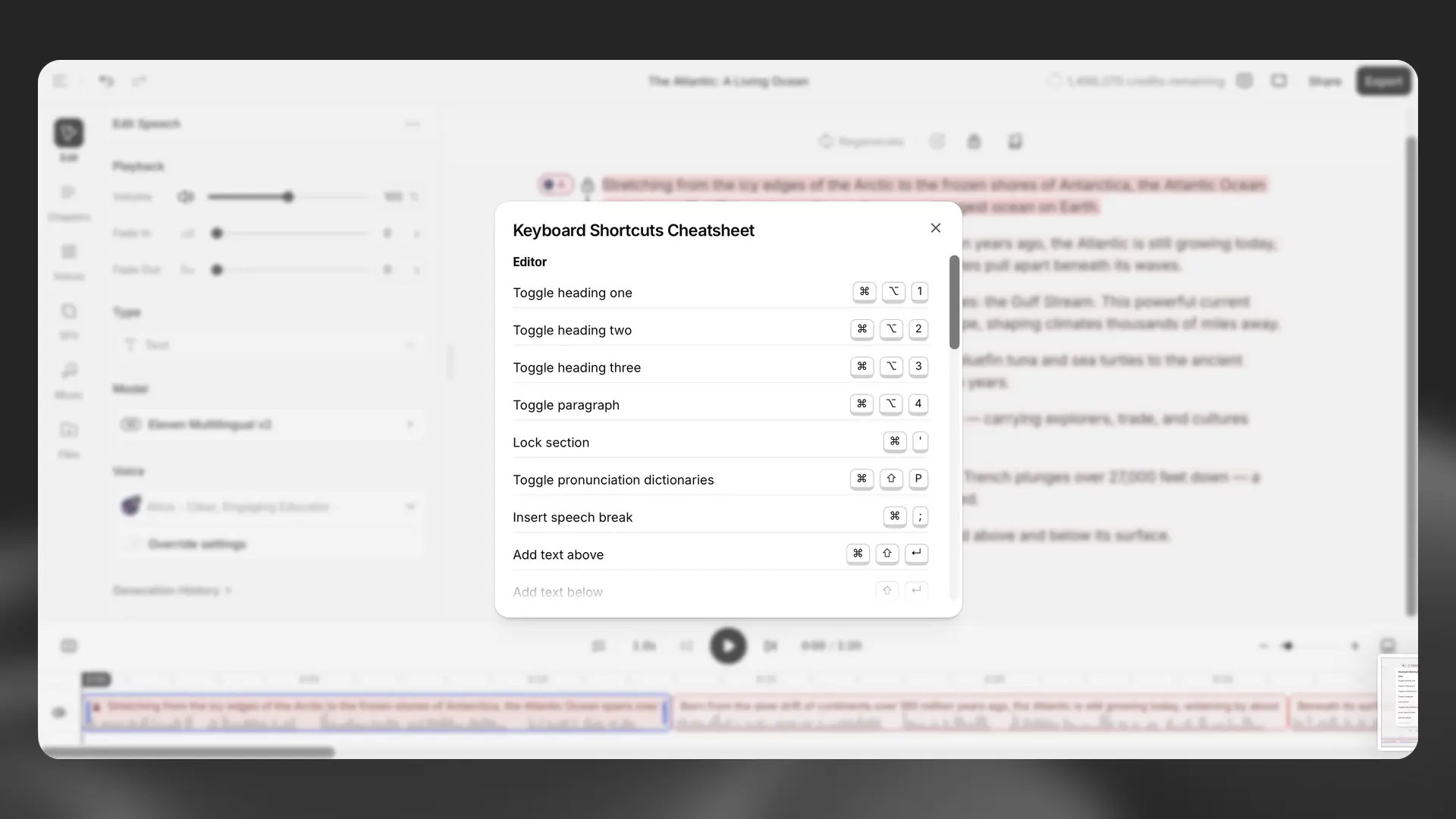 Keyboard Shortcuts